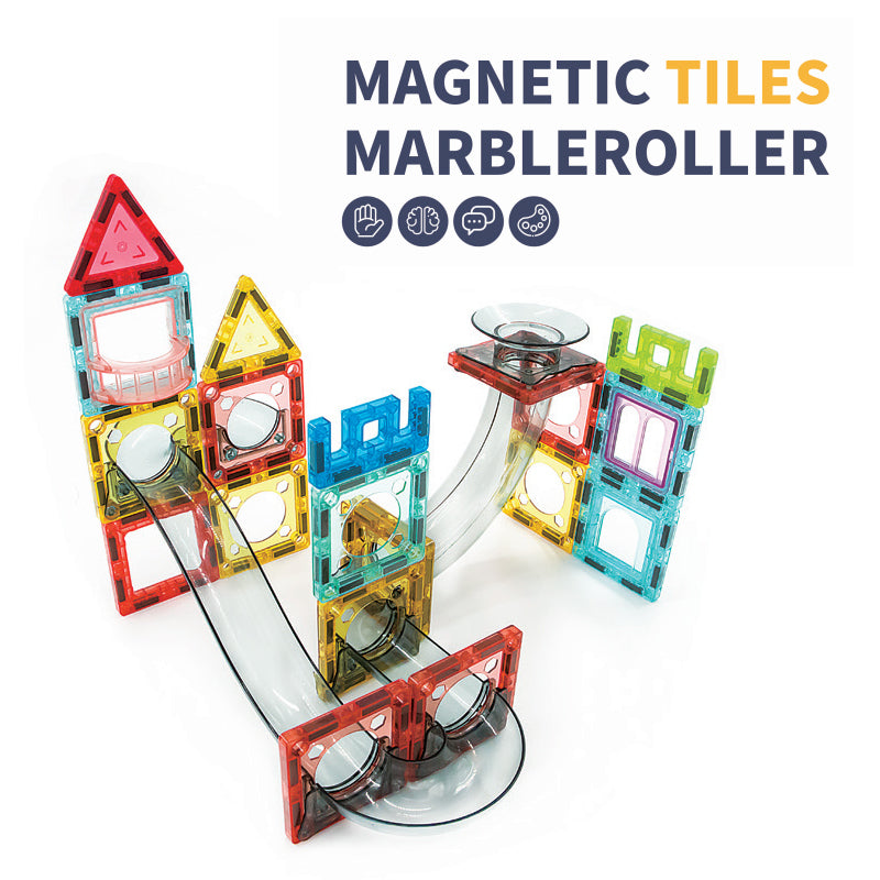Magnetic Tiles Marble Roller 72Pcs