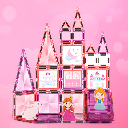 Window art Magnetic Tiles  Castle 78Pcs