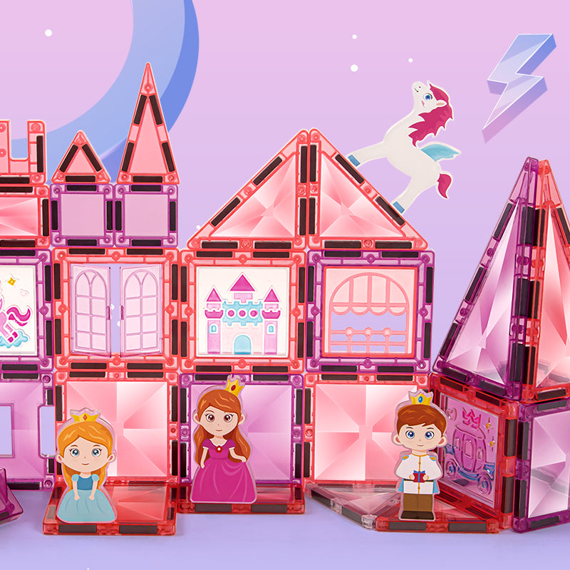 Window art Magnetic Tiles  Castle 78Pcs