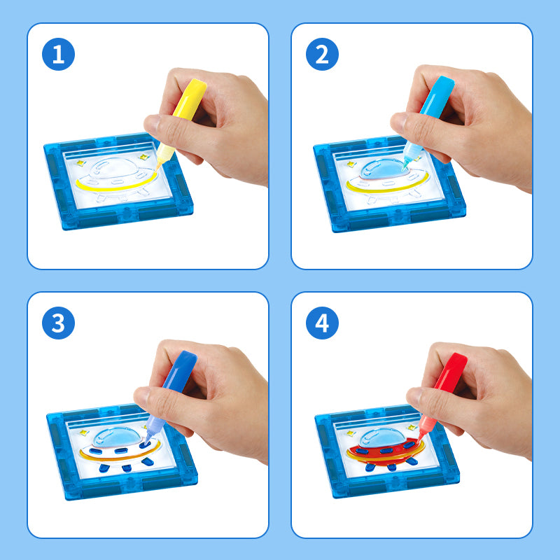 Windows art Magnetic Tiles Space 90Pcs